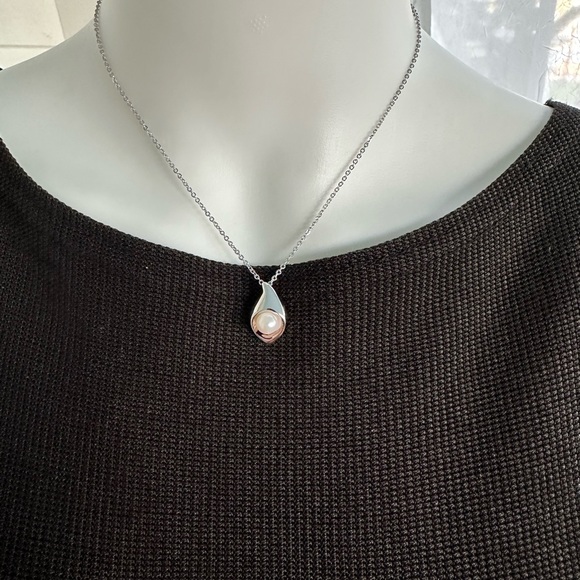 ❣️Tasaki Akoya Pearl Sterling Silver (.925) Necklace - Picture 1 of 9